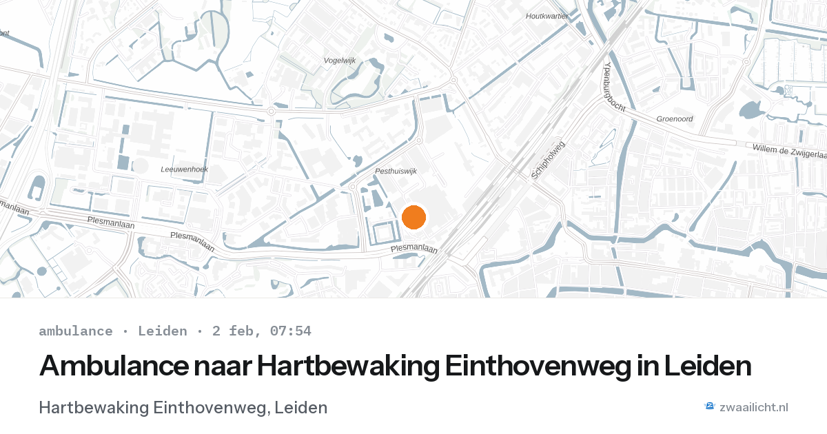 Ambulance naar Hartbewaking Einthovenweg in Leiden — 2 feb 2026