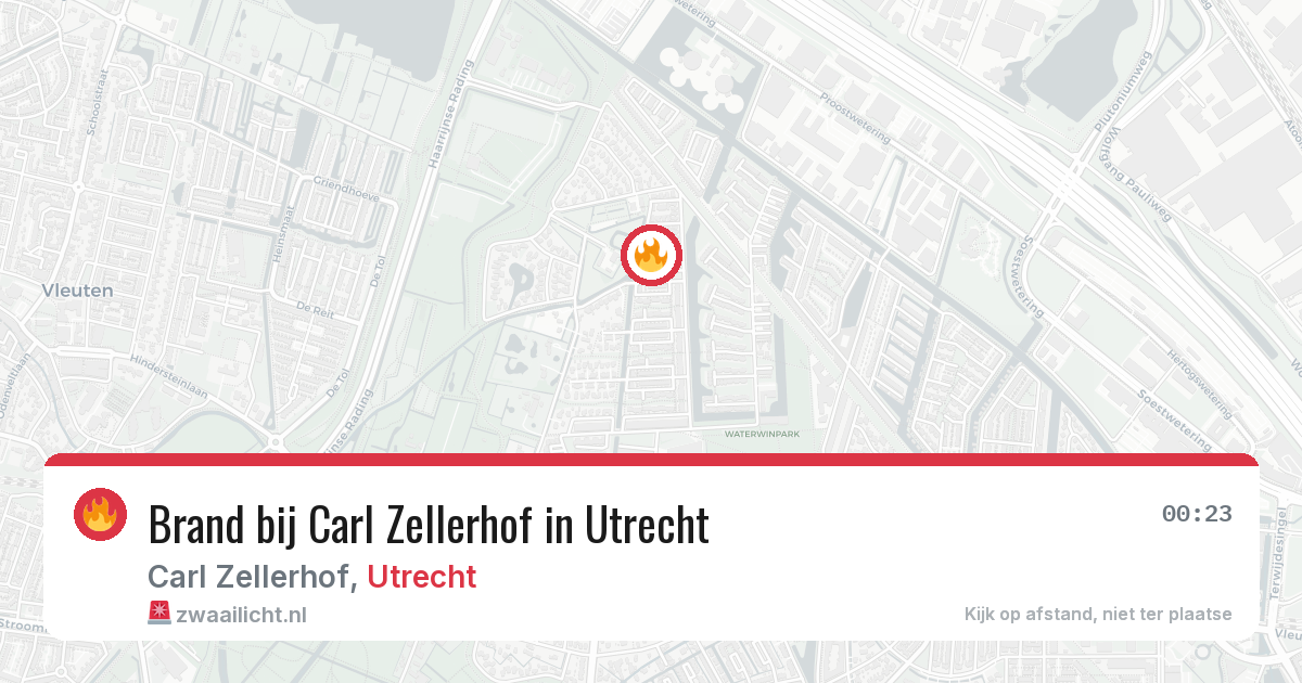 Brand bij Carl Zellerhof in Utrecht — 24 mei 2026