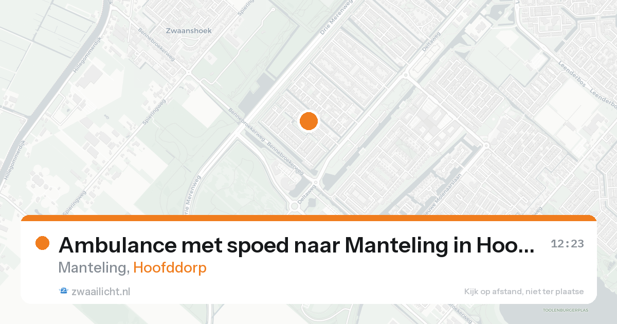 Ambulance met spoed naar Manteling in Hoofddorp — 3 jun 2026