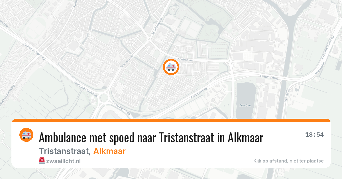 Ambulance met spoed naar Tristanstraat in Alkmaar — 27 apr 2026