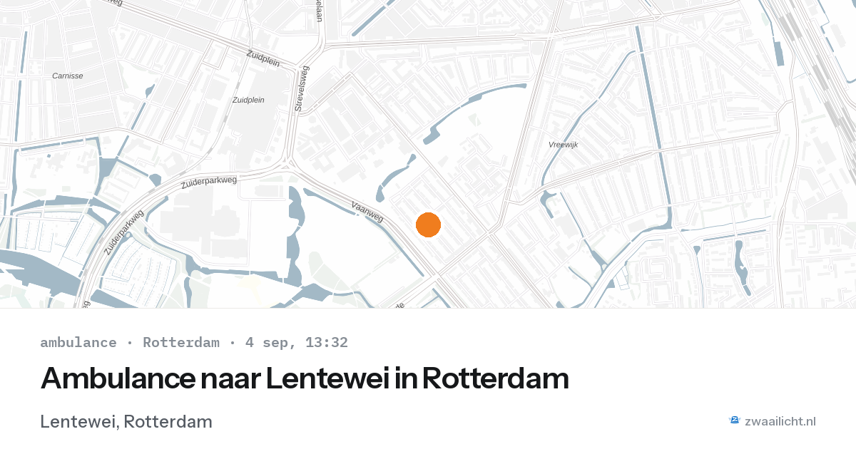 Ambulance naar Lentewei in Rotterdam — 4 sep 2026