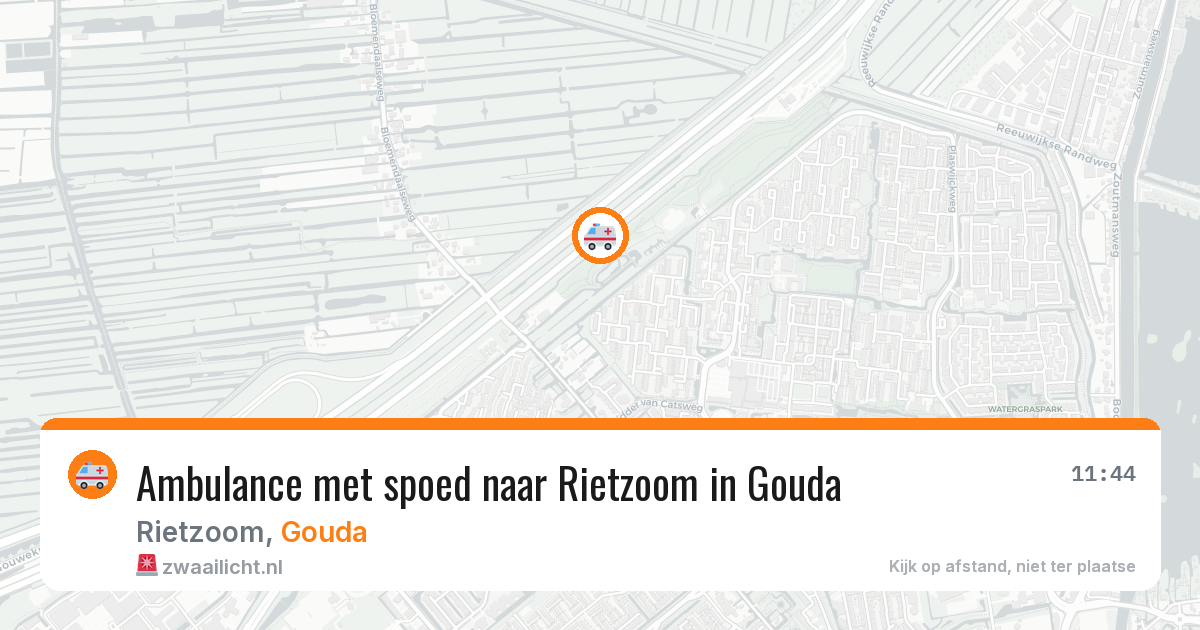 Ambulance met spoed naar Rietzoom in Gouda — 29 mei 2026