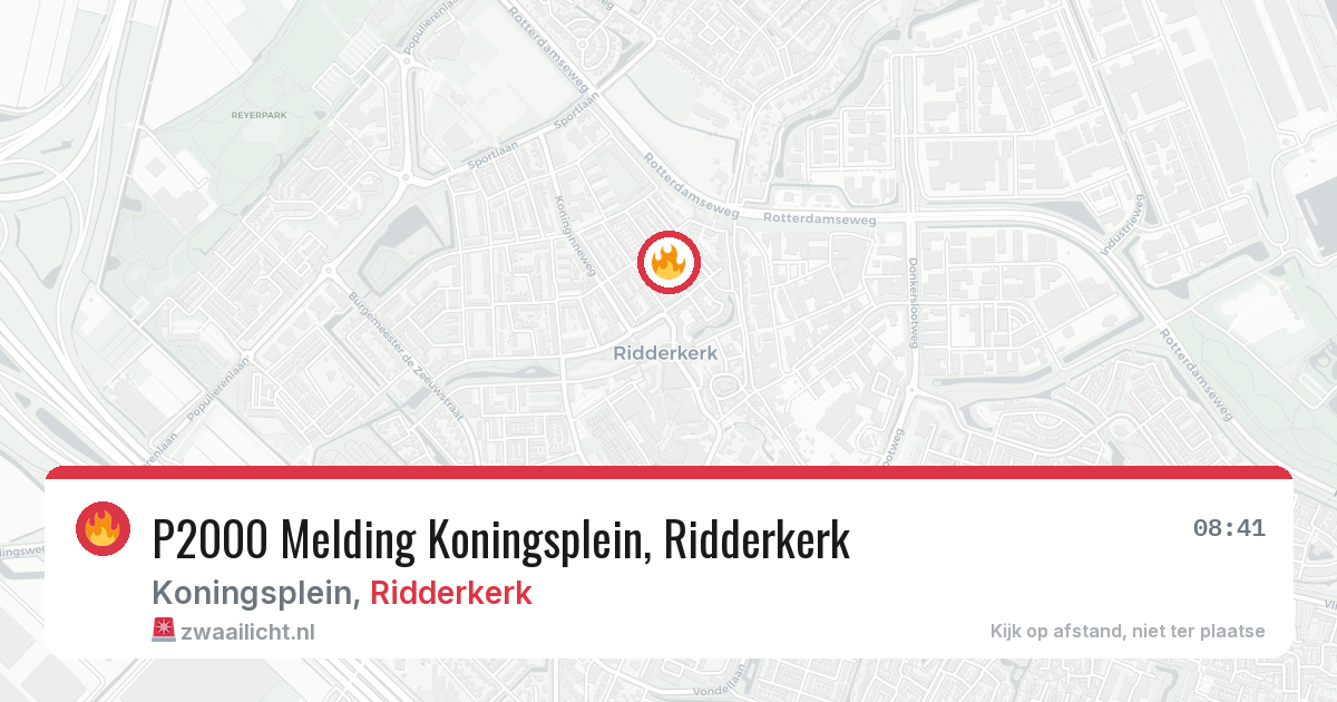 P2000 Melding Koningsplein, Ridderkerk — 4 aug 2026