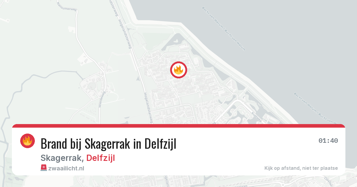 Brand bij Skagerrak in Delfzijl — 12 jun 2026