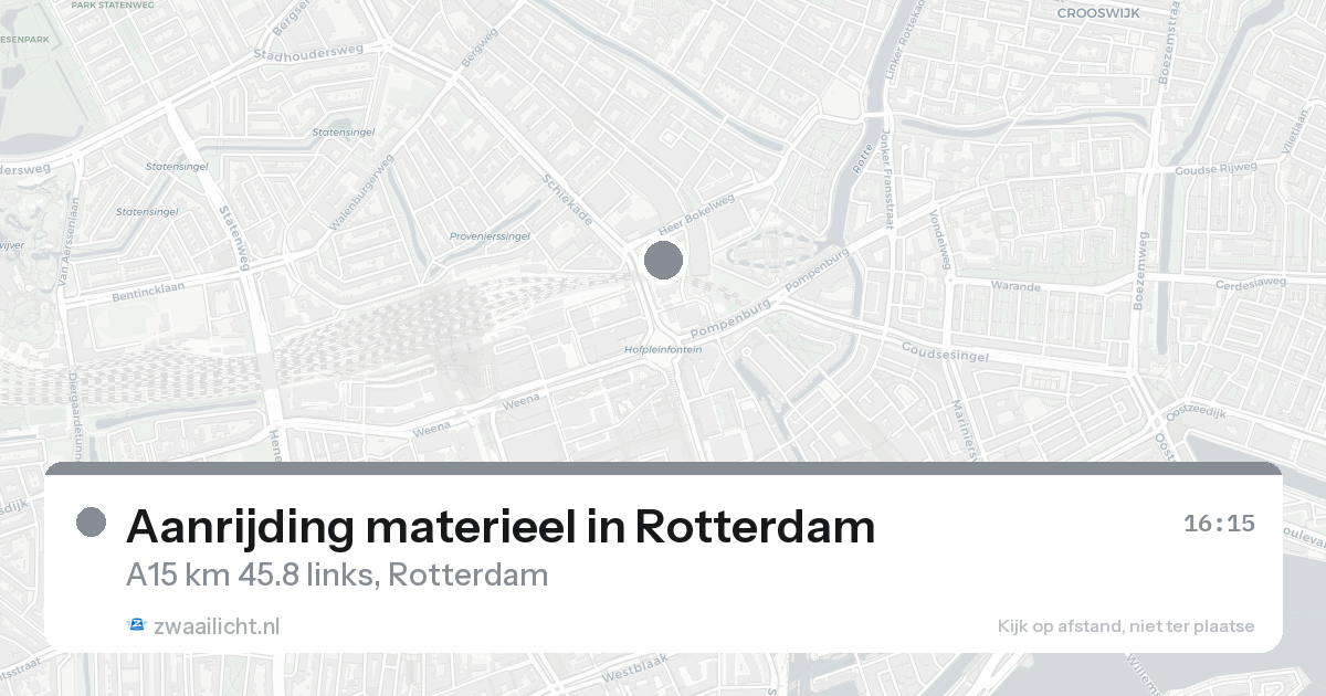 Aanrijding materieel in Rotterdam — 31 jan 2026