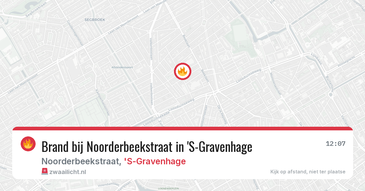 Brand bij Noorderbeekstraat in 'S-Gravenhage — 23 jun 2026