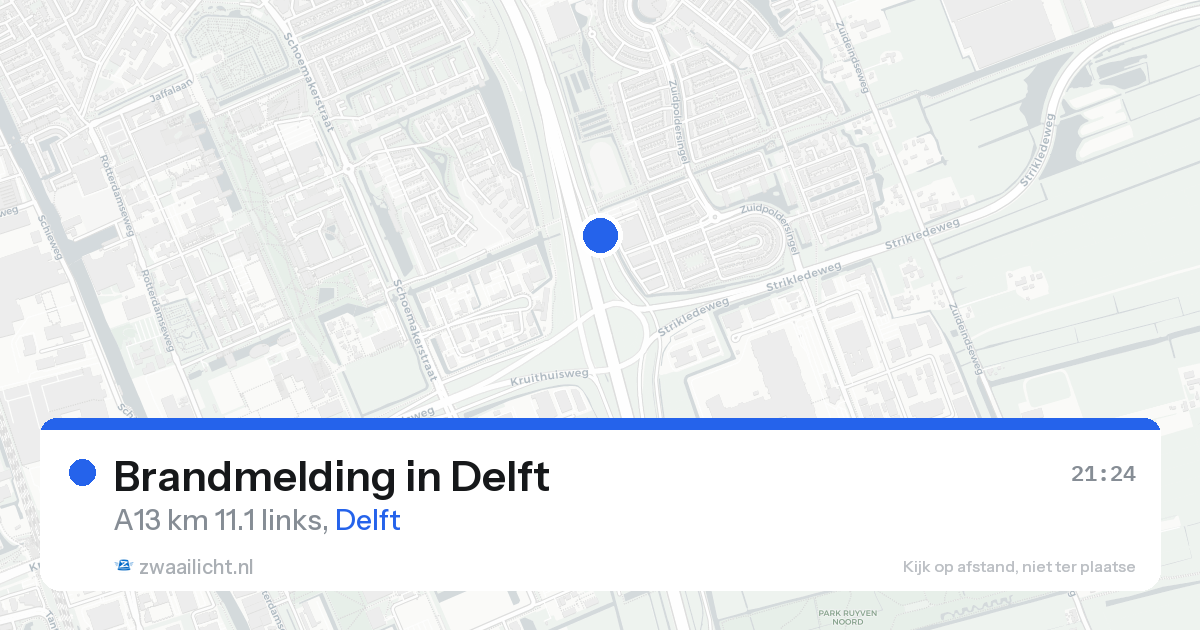 Brandmelding in Delft — 19 aug 2026