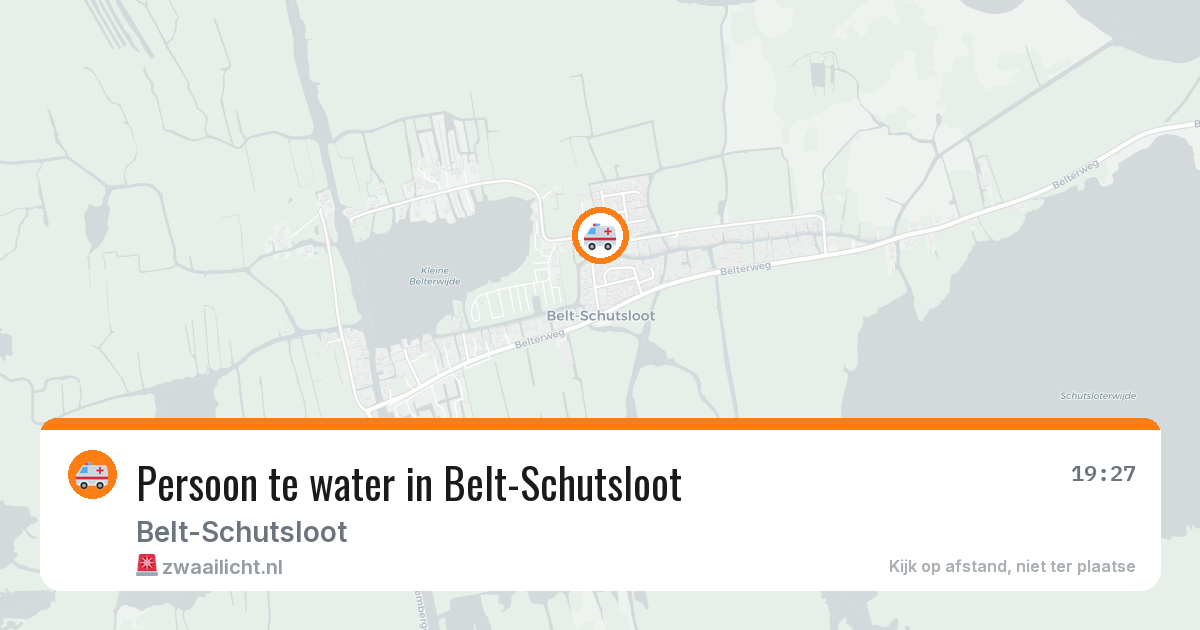 Persoon te water in Belt-Schutsloot — 9 apr 2026