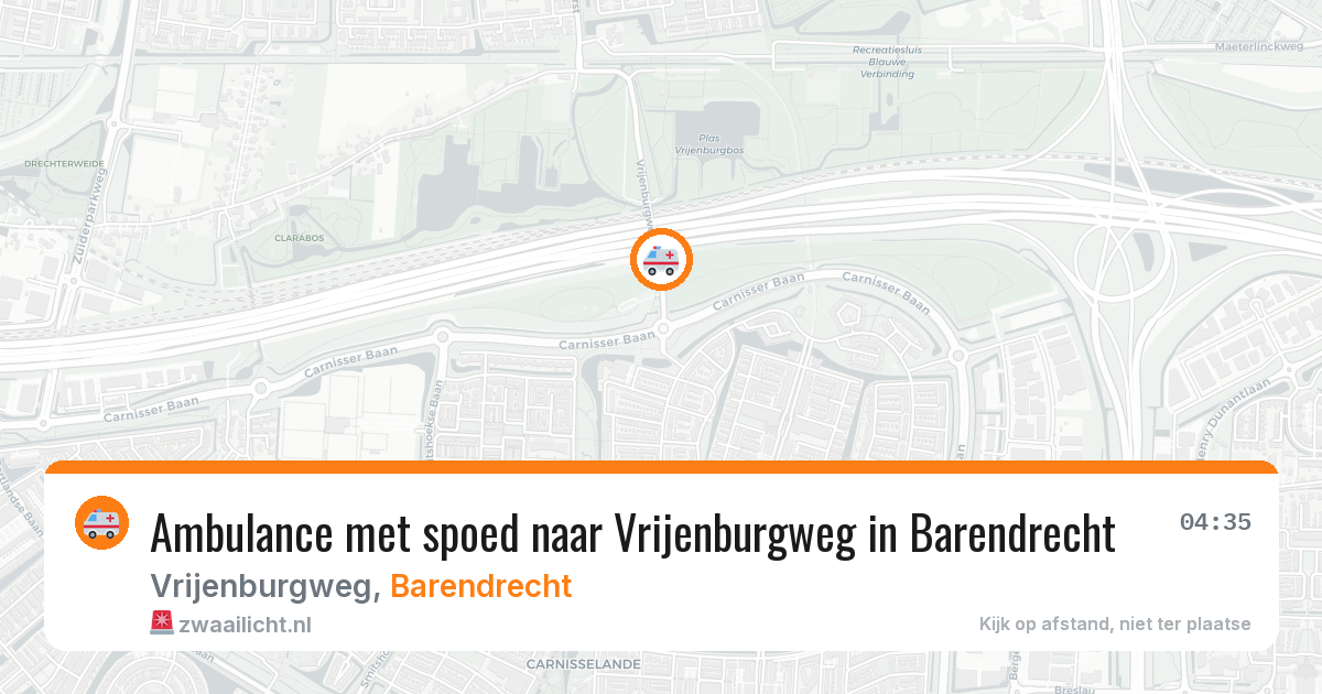 Ambulance met spoed naar Vrijenburgweg in Barendrecht — 2 jun 2026
