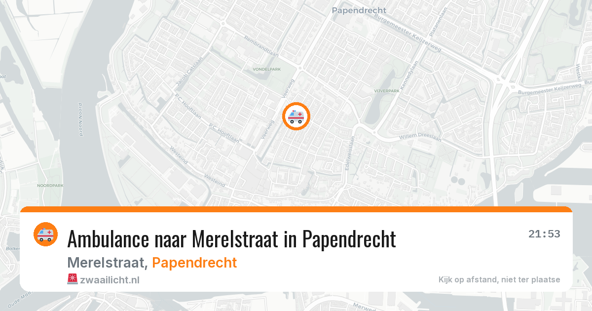 Ambulance naar Merelstraat in Papendrecht — 5 mei 2026
