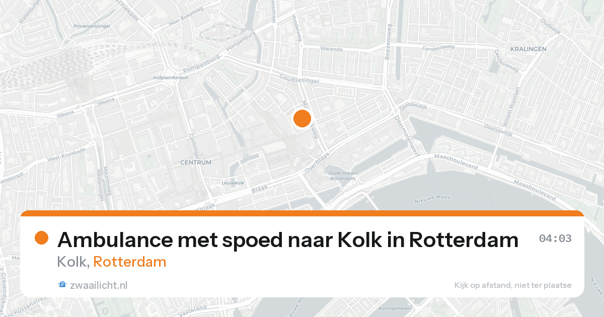 Ambulance met spoed naar Kolk in Rotterdam — 8 feb 2026
