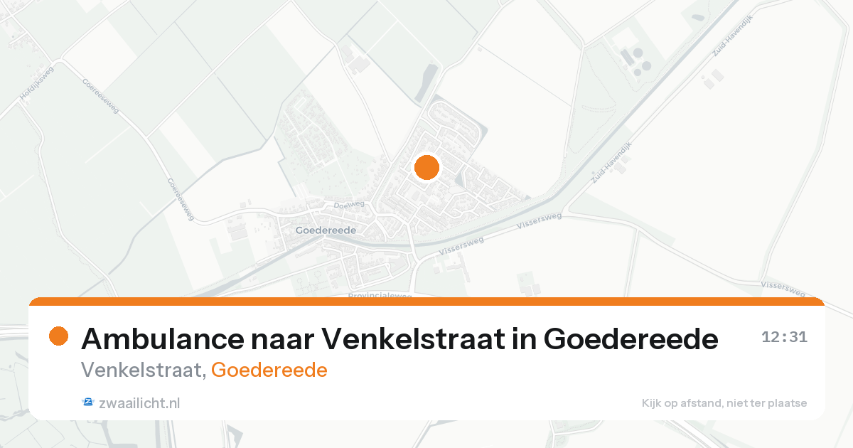 Ambulance naar Venkelstraat in Goedereede — 16 aug 2026