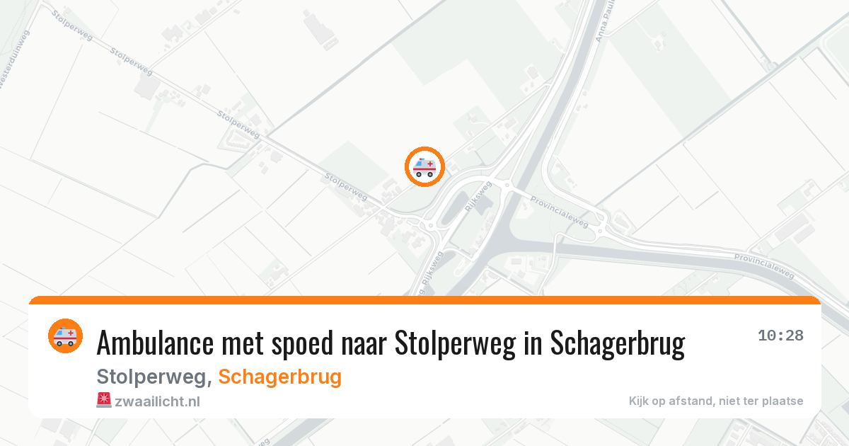 Ambulance met spoed naar Stolperweg in Schagerbrug — 26 mei 2026