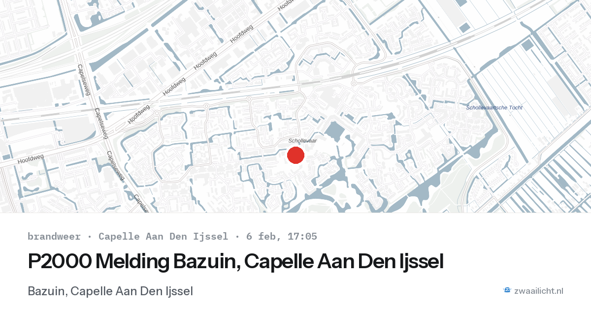 P2000 Melding Bazuin, Capelle Aan Den Ijssel — 6 feb 2026