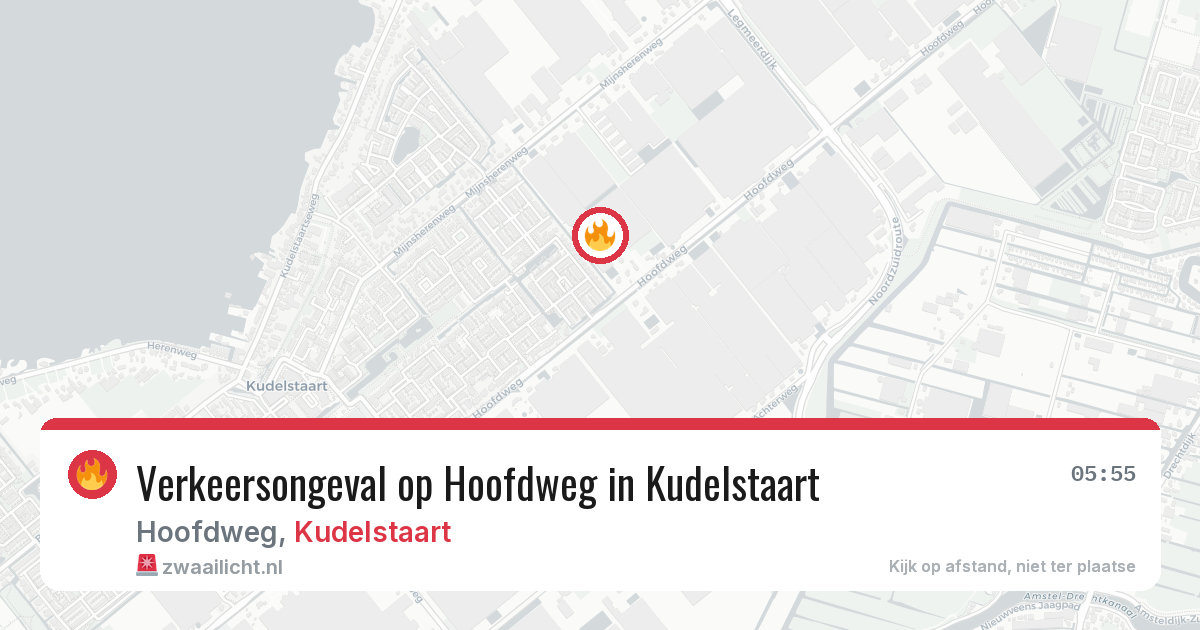 Verkeersongeval op Hoofdweg in Kudelstaart — 8 aug 2026