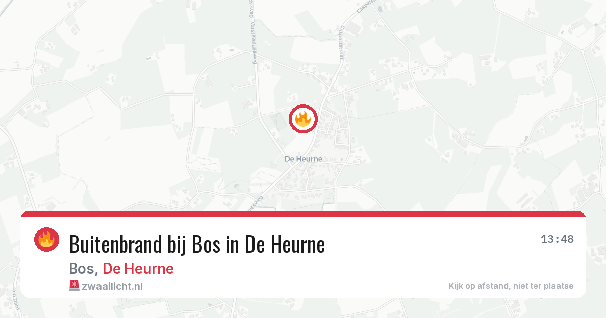 Buitenbrand bij Bos in De Heurne — 31 mei 2026