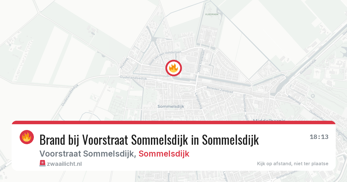 Brand bij Voorstraat Sommelsdijk in Sommelsdijk — 2 jul 2026