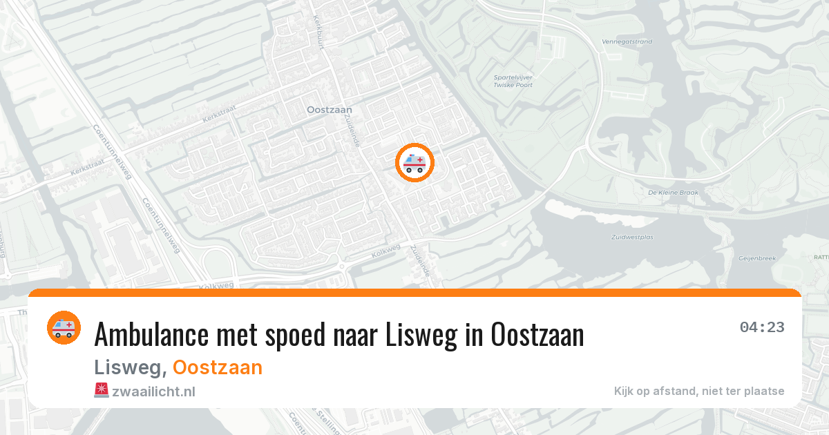 Ambulance met spoed naar Lisweg in Oostzaan — 5 jun 2026