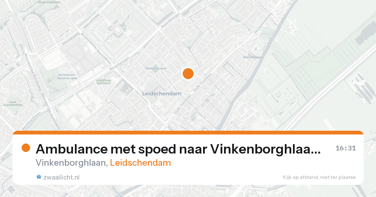 Ambulance met spoed naar Vinkenborghlaan in Leidschendam — 22 aug 2026