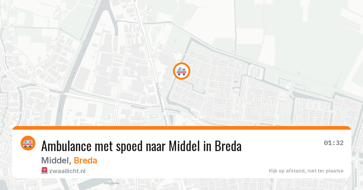 Ambulance met spoed naar Middel in Breda — 11 jun 2026
