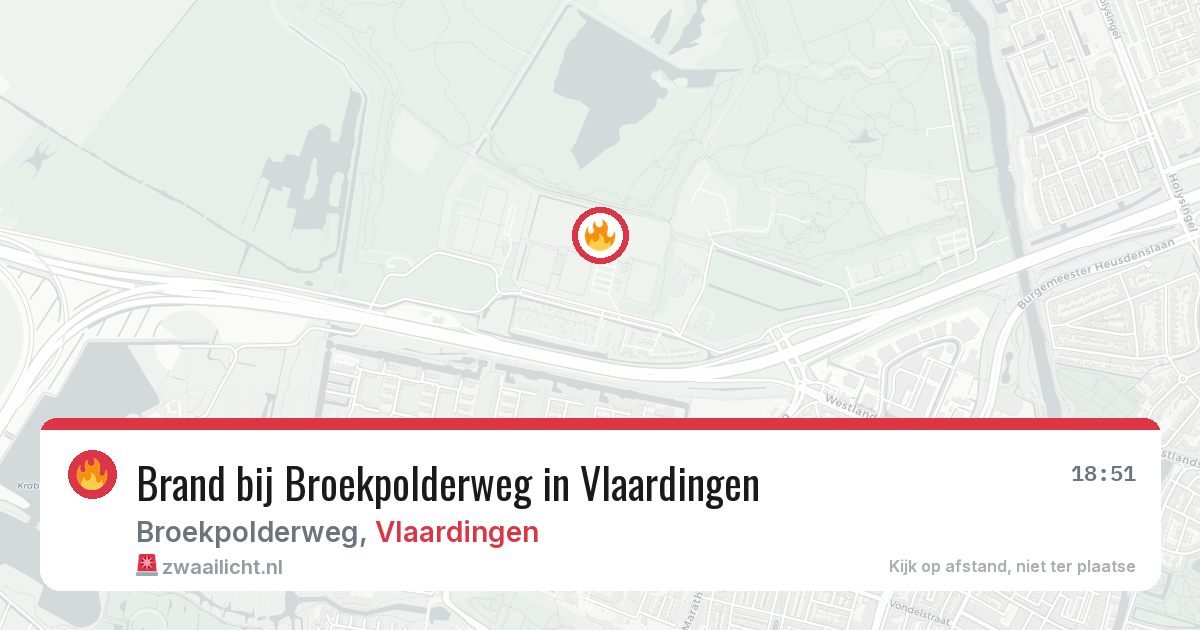 Brand bij Broekpolderweg in Vlaardingen — 23 jul 2026