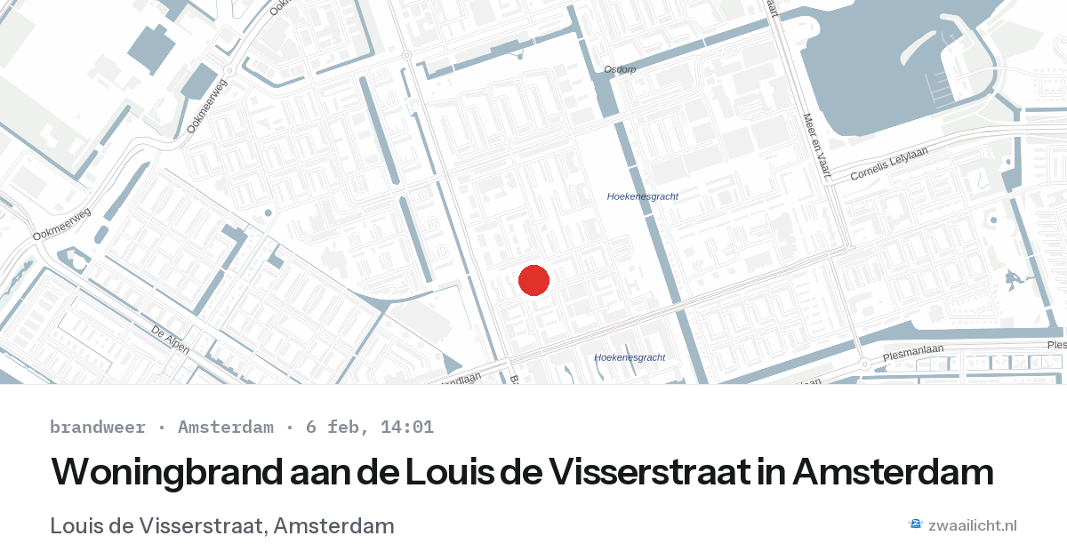 Woningbrand aan de Louis de Visserstraat in Amsterdam — 6 feb 2026