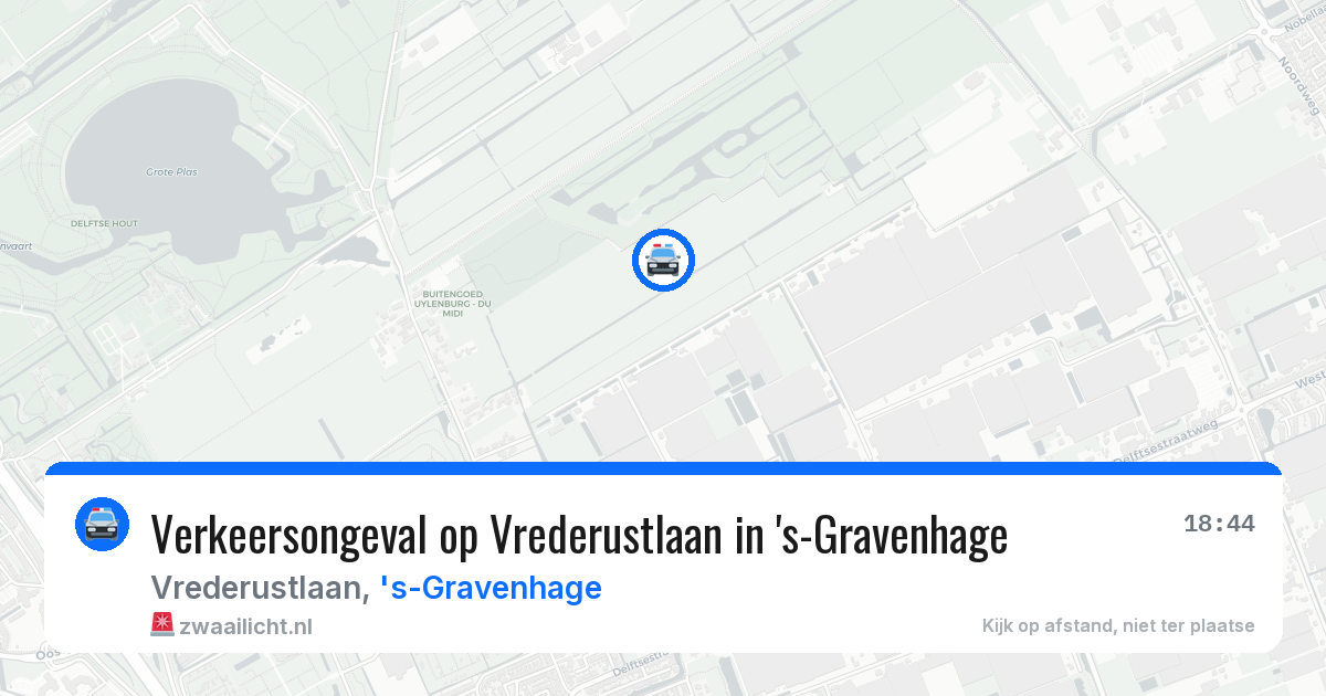 Verkeersongeval op Vrederustlaan in 's-Gravenhage — 4 apr 2026
