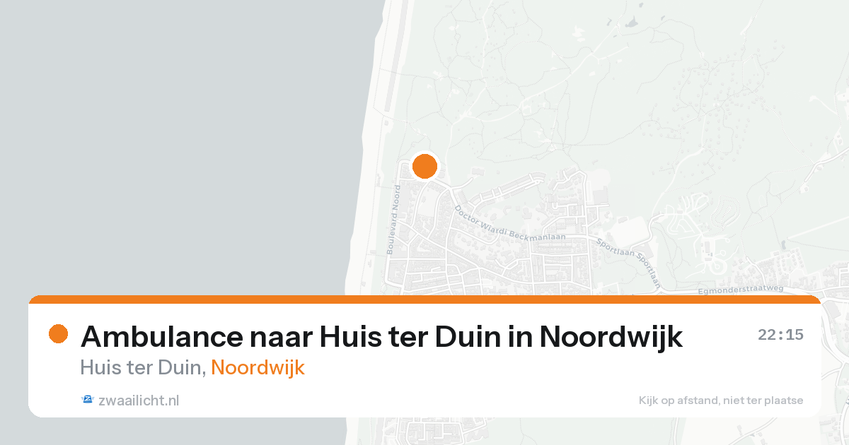 Ambulance naar Huis ter Duin in Noordwijk — 18 aug 2026