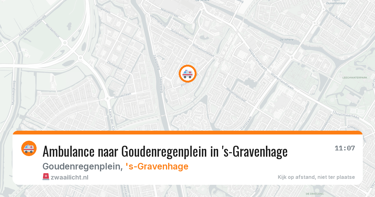 Ambulance naar Goudenregenplein in 's-Gravenhage — 25 mrt 2026