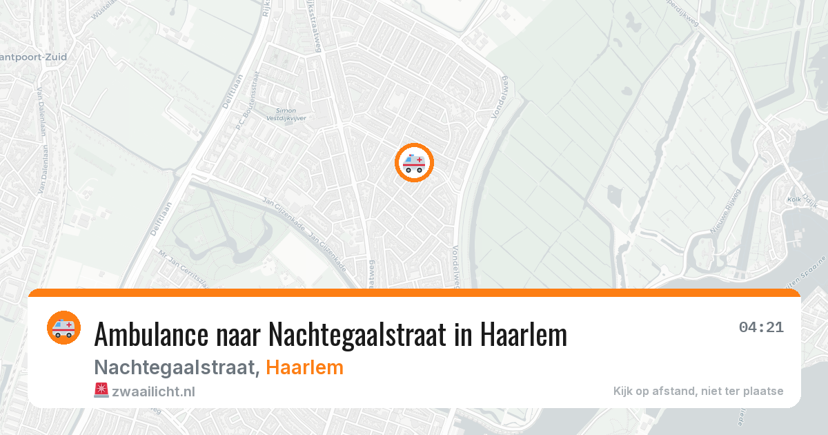 Ambulance naar Nachtegaalstraat in Haarlem — 7 apr 2026