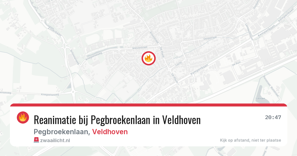 Reanimatie bij Pegbroekenlaan in Veldhoven — 2 mei 2026