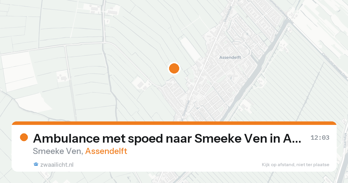 Ambulance met spoed naar Smeeke Ven in Assendelft — 23 aug 2026