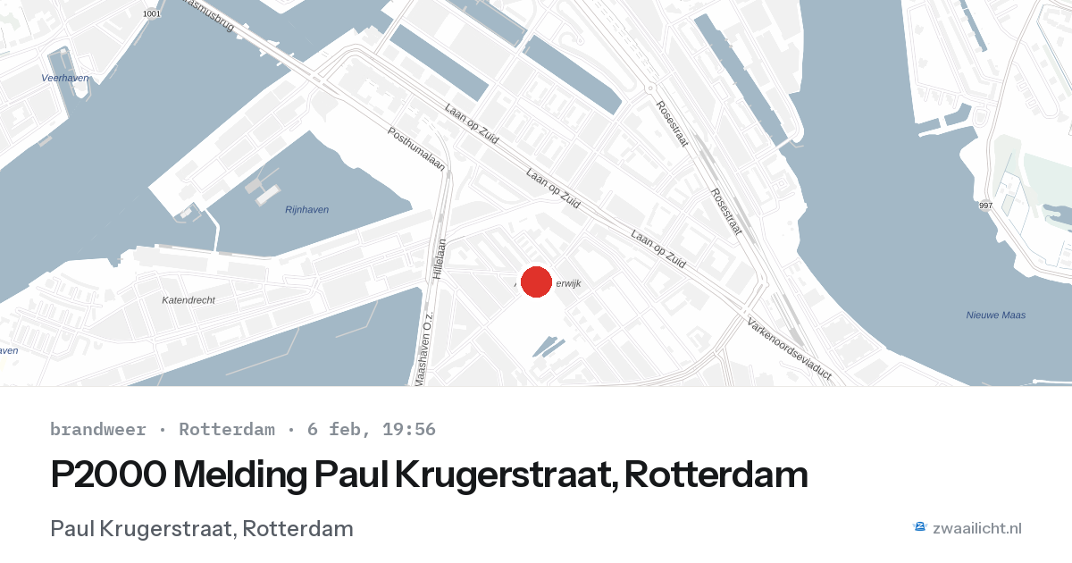 P2000 Melding Paul Krugerstraat, Rotterdam — 6 feb 2026