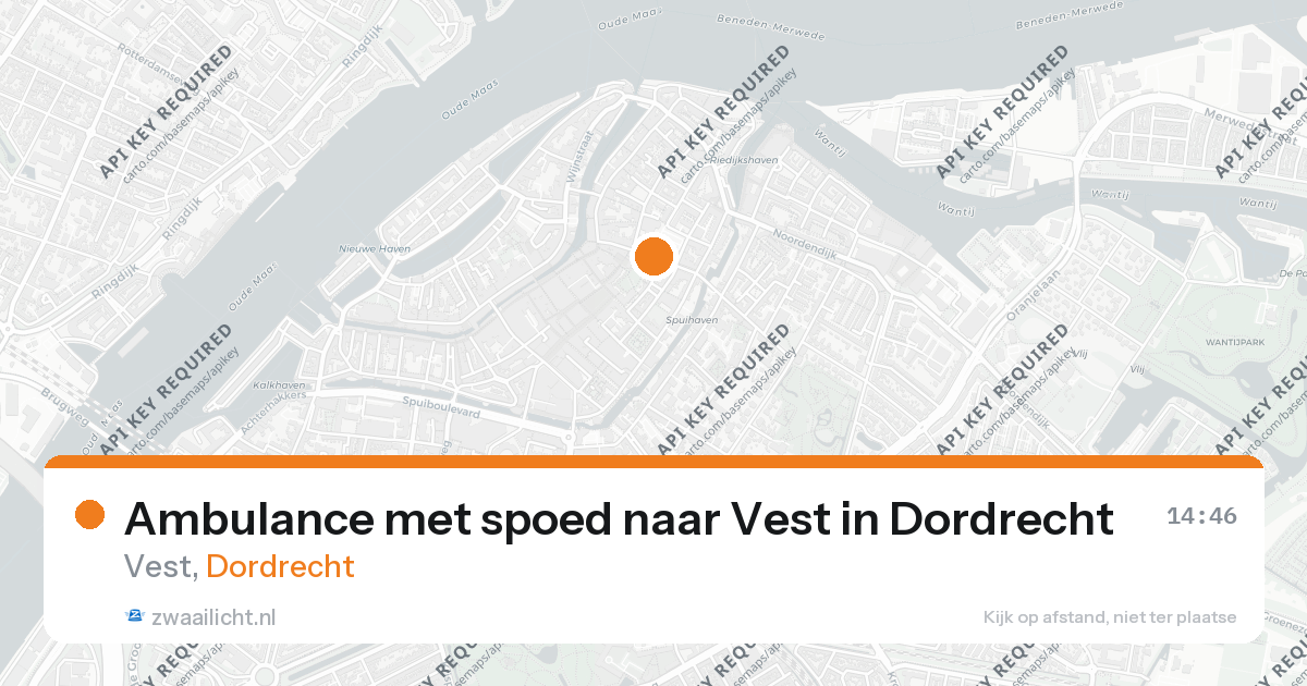 Ambulance met spoed naar Vest in Dordrecht — 26 aug 2026