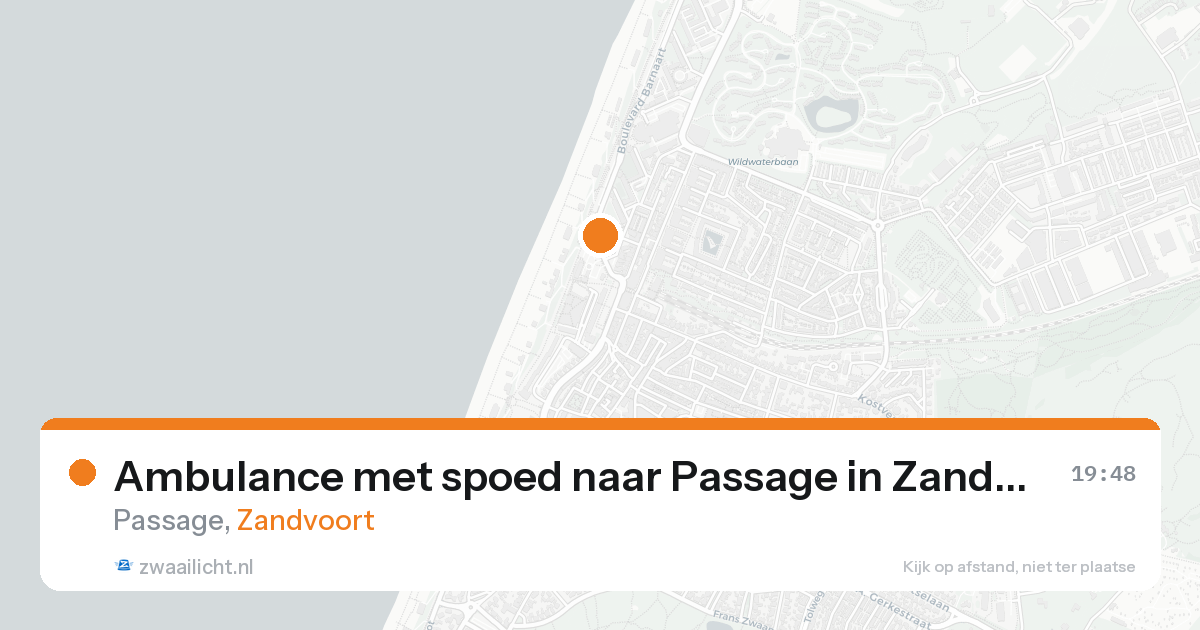 Ambulance met spoed naar Passage in Zandvoort — 7 jun 2026