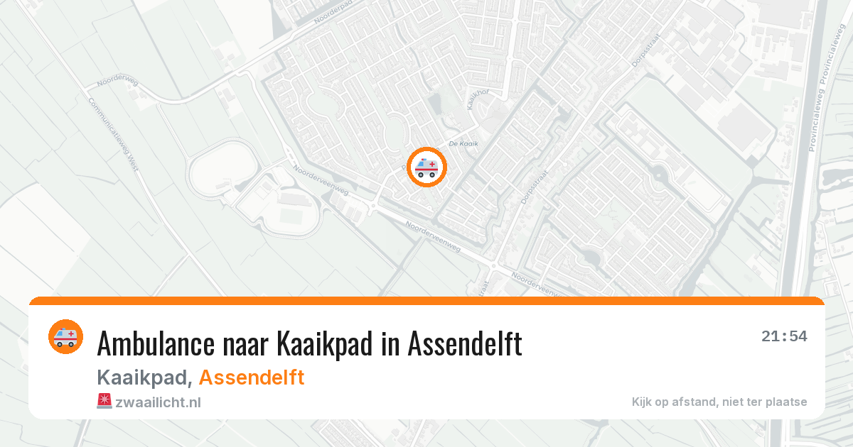 Ambulance naar Kaaikpad in Assendelft — 25 apr 2026