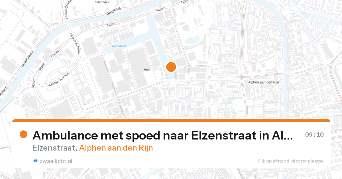 Ambulance met spoed naar Elzenstraat in Alphen aan den Rijn — 8 mei 2026