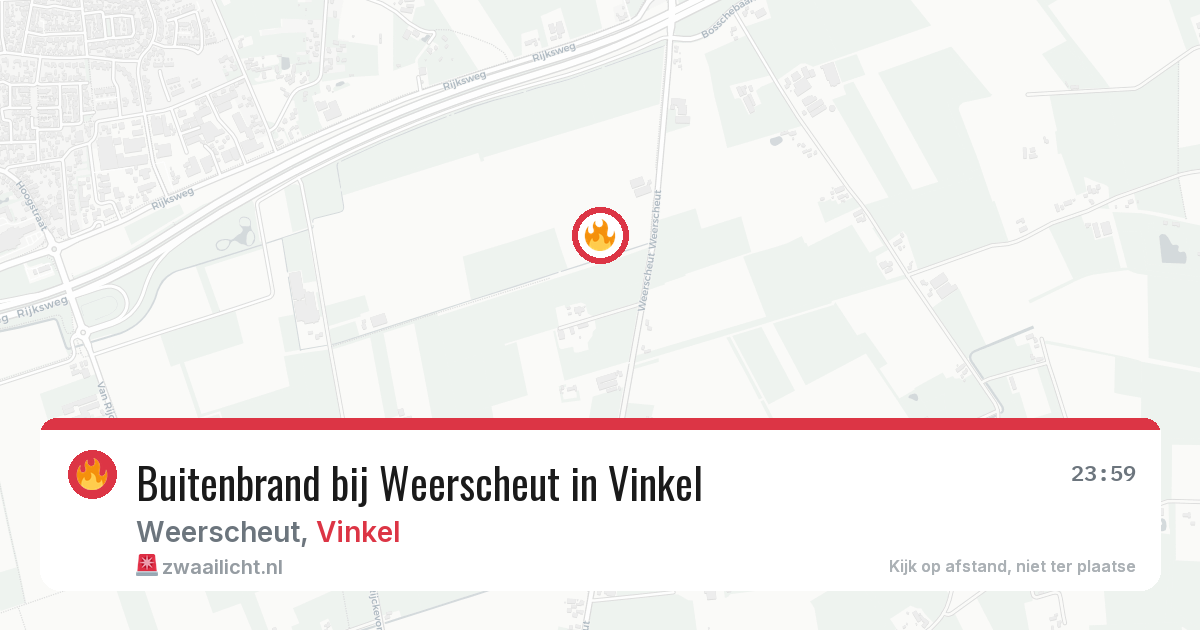 Buitenbrand bij Weerscheut in Vinkel — 5 jul 2026