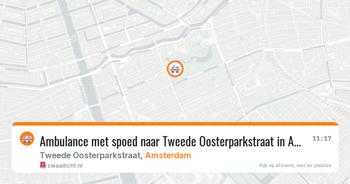 Ambulance met spoed naar Tweede Oosterparkstraat in Amsterdam — 26 mei 2026