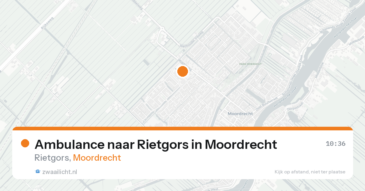 Ambulance naar Rietgors in Moordrecht — 24 aug 2026
