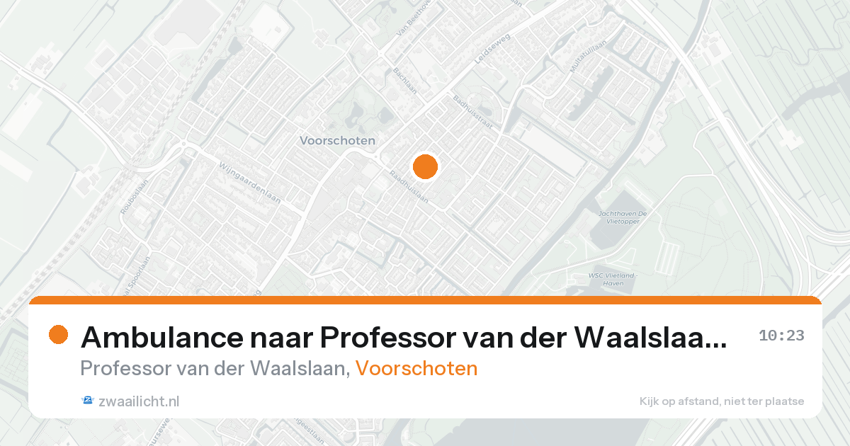 Ambulance naar Professor van der Waalslaan in Voorschoten — 21 aug 2026