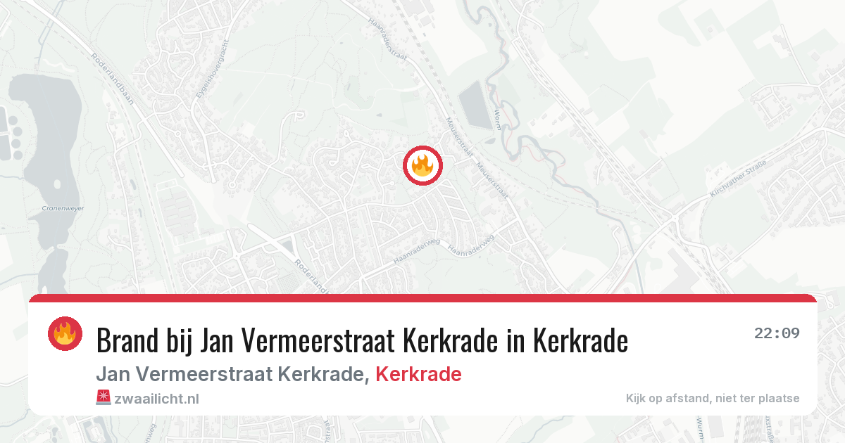 Brand bij Jan Vermeerstraat Kerkrade in Kerkrade — 22 mei 2026