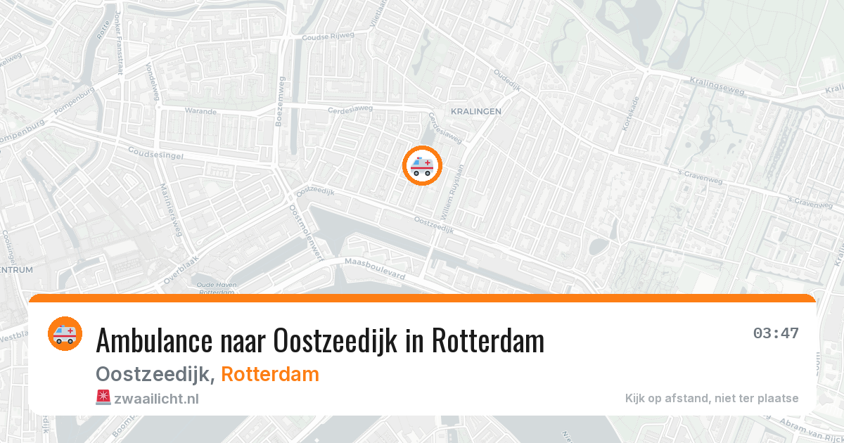 Ambulance naar Oostzeedijk in Rotterdam — 15 aug 2026