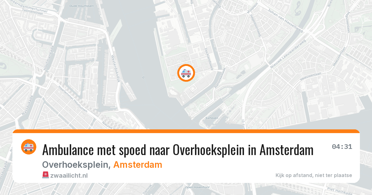 Ambulance met spoed naar Overhoeksplein in Amsterdam — 12 apr 2026