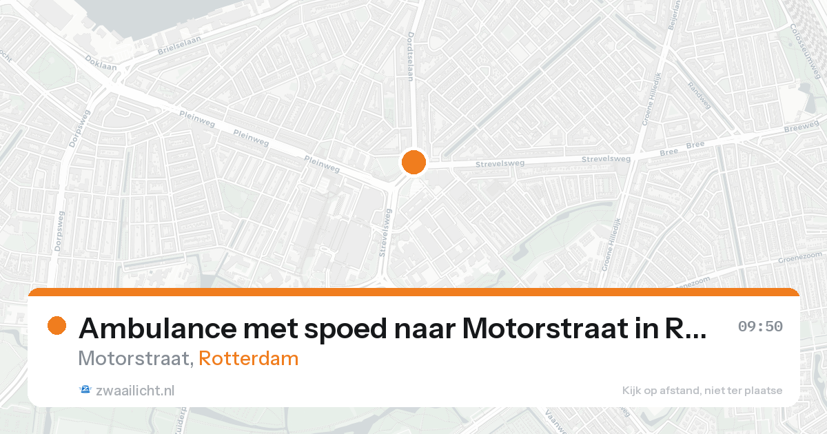 Ambulance met spoed naar Motorstraat in Rotterdam — 15 aug 2026