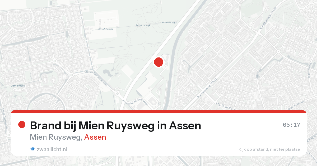 Brand bij Mien Ruysweg in Assen — 25 aug 2026