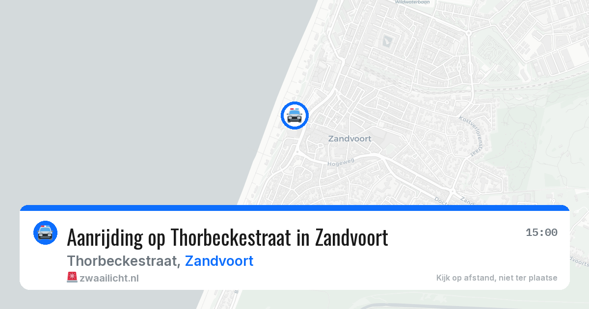 Aanrijding op Thorbeckestraat in Zandvoort — 22 mei 2026