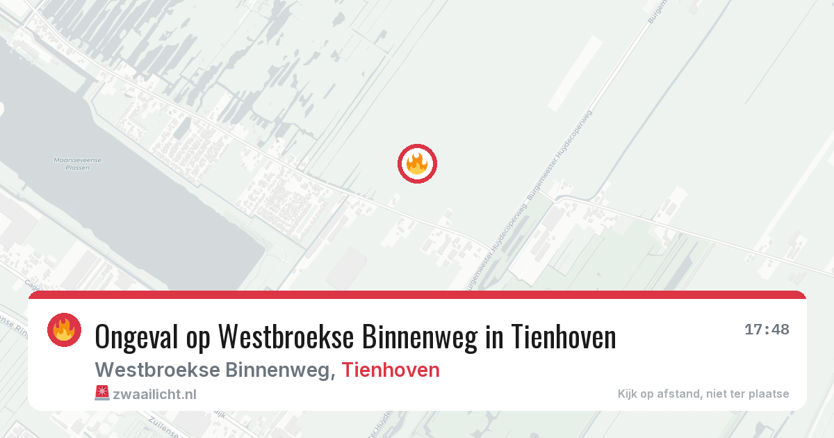 Ongeval op Westbroekse Binnenweg in Tienhoven — 3 aug 2026