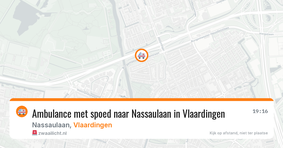 Ambulance met spoed naar Nassaulaan in Vlaardingen — 10 aug 2026