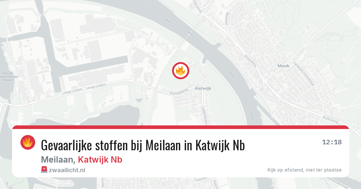 Gevaarlijke stoffen bij Meilaan in Katwijk Nb — 15 jul 2026